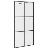 Vidaxl walk-in brusevæg 100x195 cm esg-glas gennemsigtig og sort