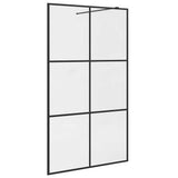 Vidaxl walk-in brusevæg 115x195 cm ESG-Glas Transparent og sort