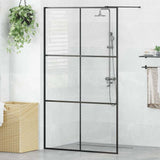 Vidaxl walk-in brusevæg 115x195 cm ESG-Glas Transparent og sort