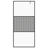 Vidaxl walk-in brusevæg 80x195 cm ESG-Glas Transparent og sort