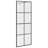 Vidaxl walk-in brusevæg 80x195 cm ESG-Glas Transparent og sort
