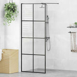 Vidaxl walk-in brusevæg 80x195 cm ESG-Glas Transparent og sort