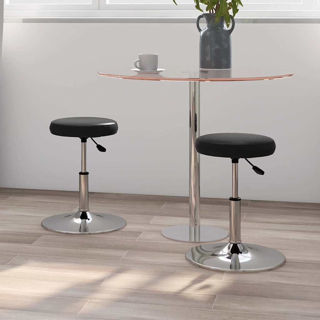 Vidaxl eetkamerstoelen 2 st kunstleer zwart