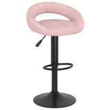 Vidaxl barkrukken 2 st fluweel roze