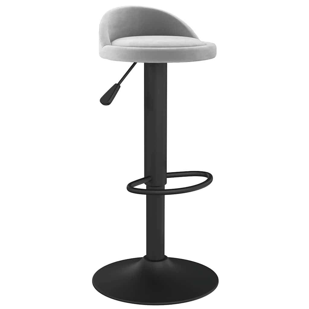 Vidaxl barkruk fluweel lichtgrijs