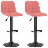 Vidaxl barkrukken 2 st fluweel roze
