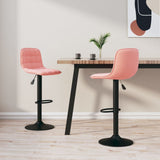 Vidaxl barkrukken 2 st fluweel roze