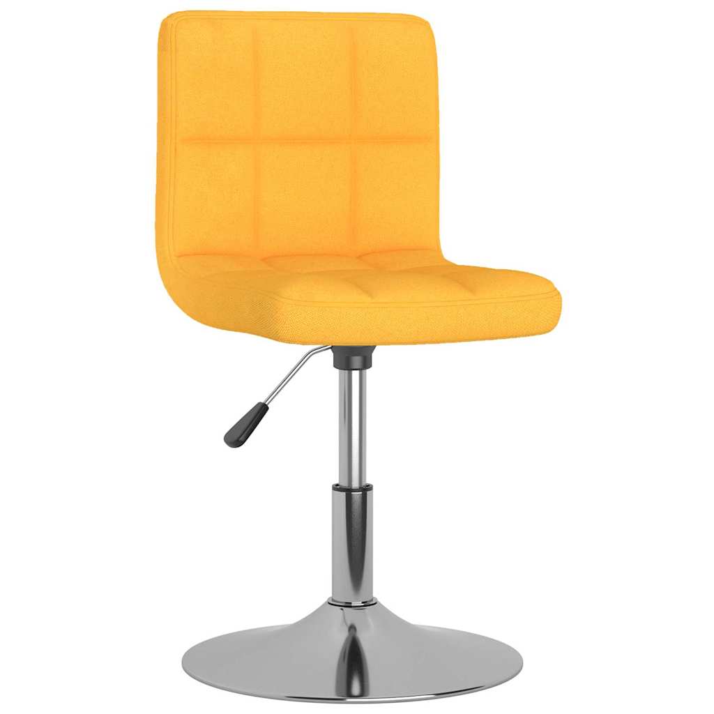 Vidaxl barkruk draaibaar stof geel