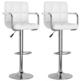 Vidaxl barstoelen 2 st kunstleer wit