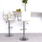 Vidaxl barstoelen 2 st kunstleer wit