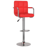 Vidaxl barstoelen 2 st kunstleer rood