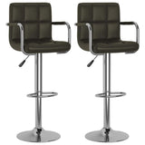 Vidaxl barstoelen 2 st kunstleer bruin