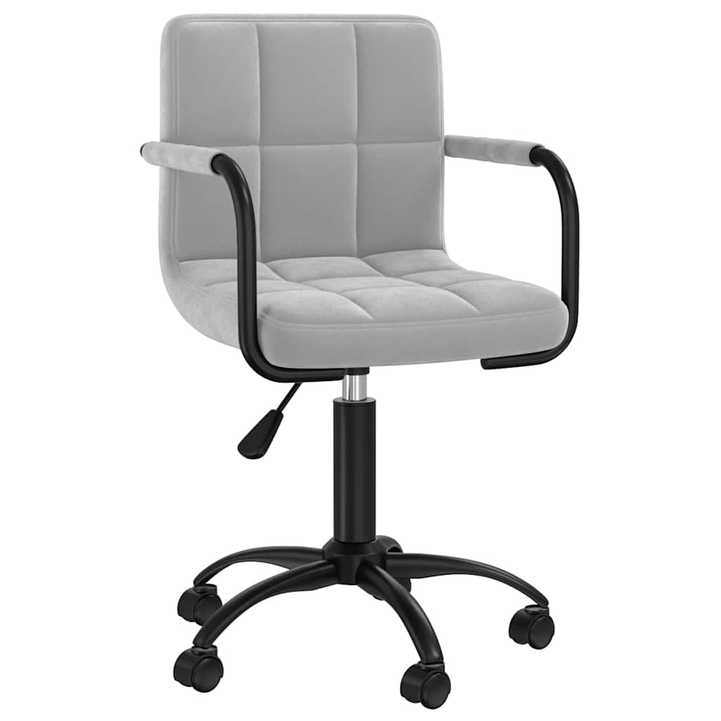 Vidaxl eetkamerstoelen draaibaar 2 st fluweel lichtgrijs