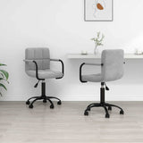 Vidaxl eetkamerstoelen draaibaar 2 st fluweel lichtgrijs