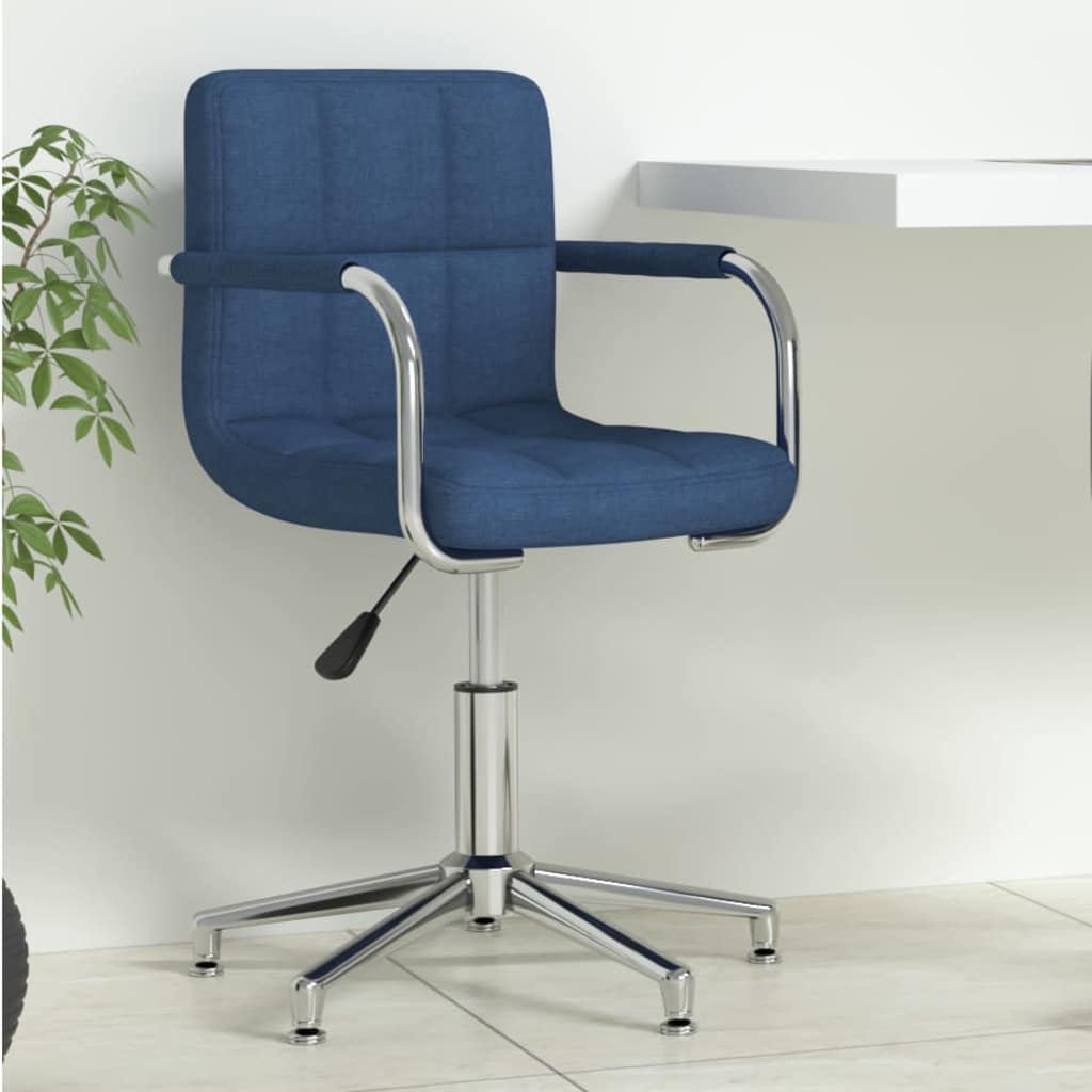 Vidaxl kantoorstoel draaibaar stof blauw