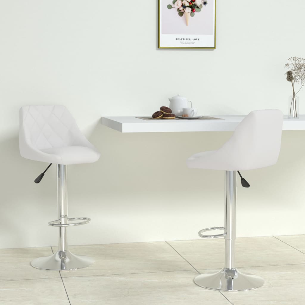 Vidaxl barstoelen 2 st kunstleer wit