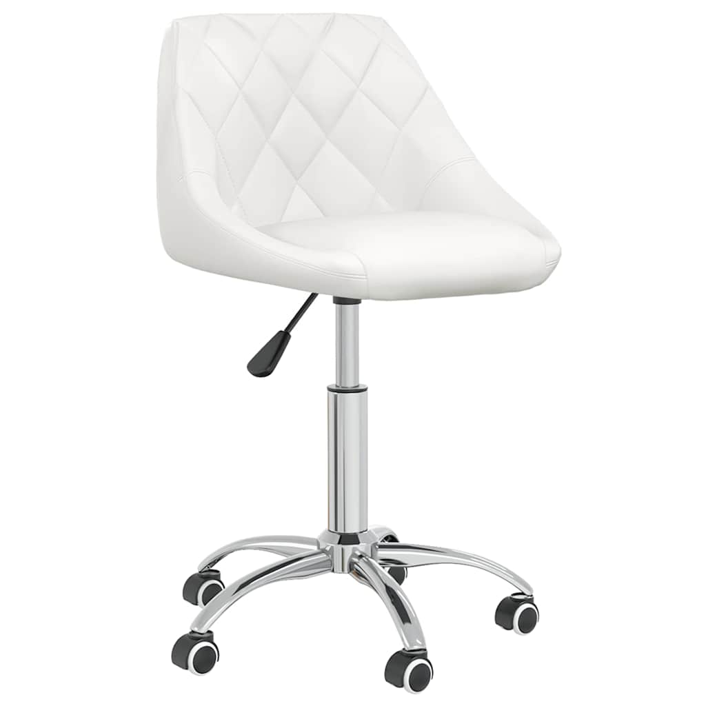 Vidaxl eetkamerstoelen draaibaar 2 st kunstleer wit