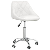 Vidaxl eetkamerstoelen draaibaar 2 st kunstleer wit