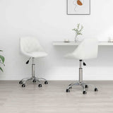 Vidaxl eetkamerstoelen draaibaar 2 st kunstleer wit