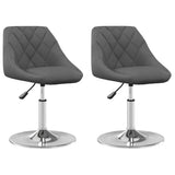 Vidaxl eetkamerstoelen draaibaar 2 st fluweel donkergrijs