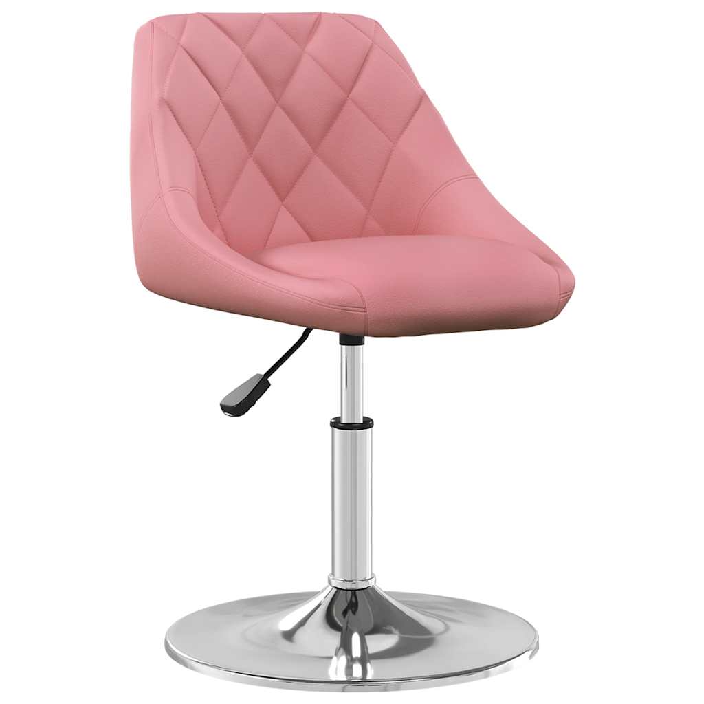 Vidaxl eetkamerstoelen draaibaar 2 st fluweel roze