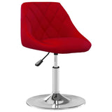 Vidaxl eetkamerstoelen draaibaar 2 st fluweel wijnrood