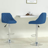 Vidaxl barkrukken 2 st fluweel blauw