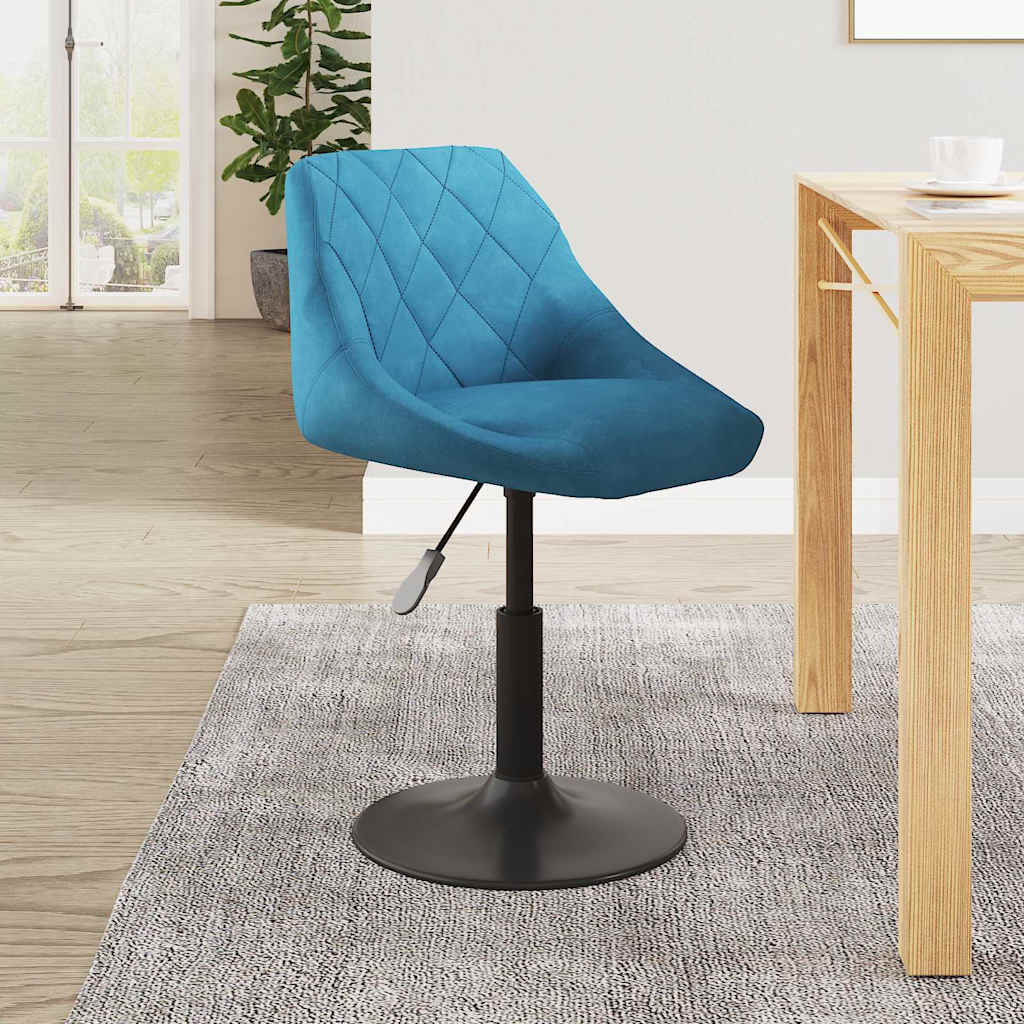 Vidaxl barkruk fluweel blauw