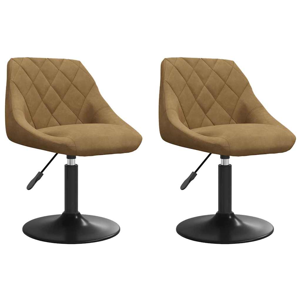 Vidaxl draa stoelen 2 pcs bruin 46 x 44 x 77,5 cm kunstleer