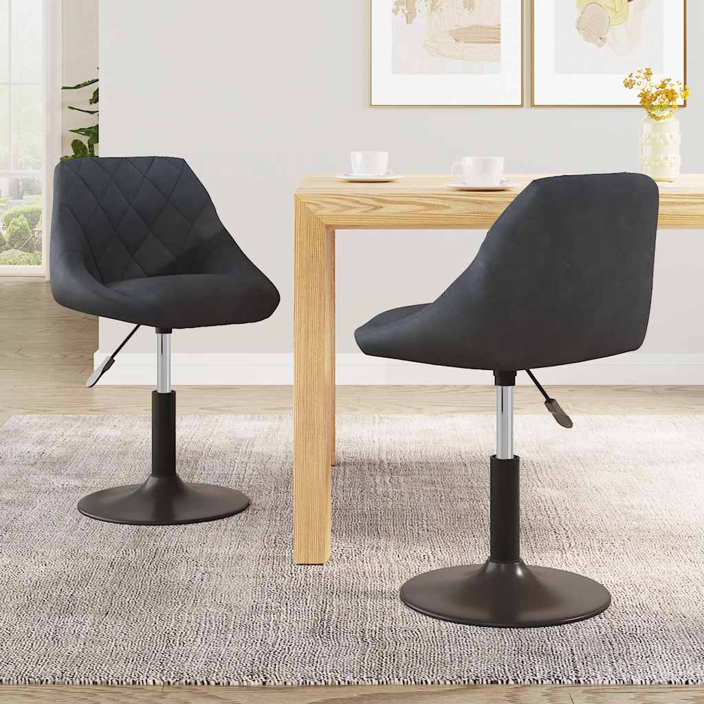 Vidaxl eetkamerstoelen draaibaar 2 st fluweel donkergrijs