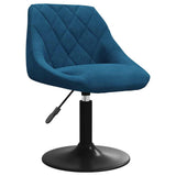 Vidaxl eetkamerstoelen draaibaar 2 st fluweel blauw