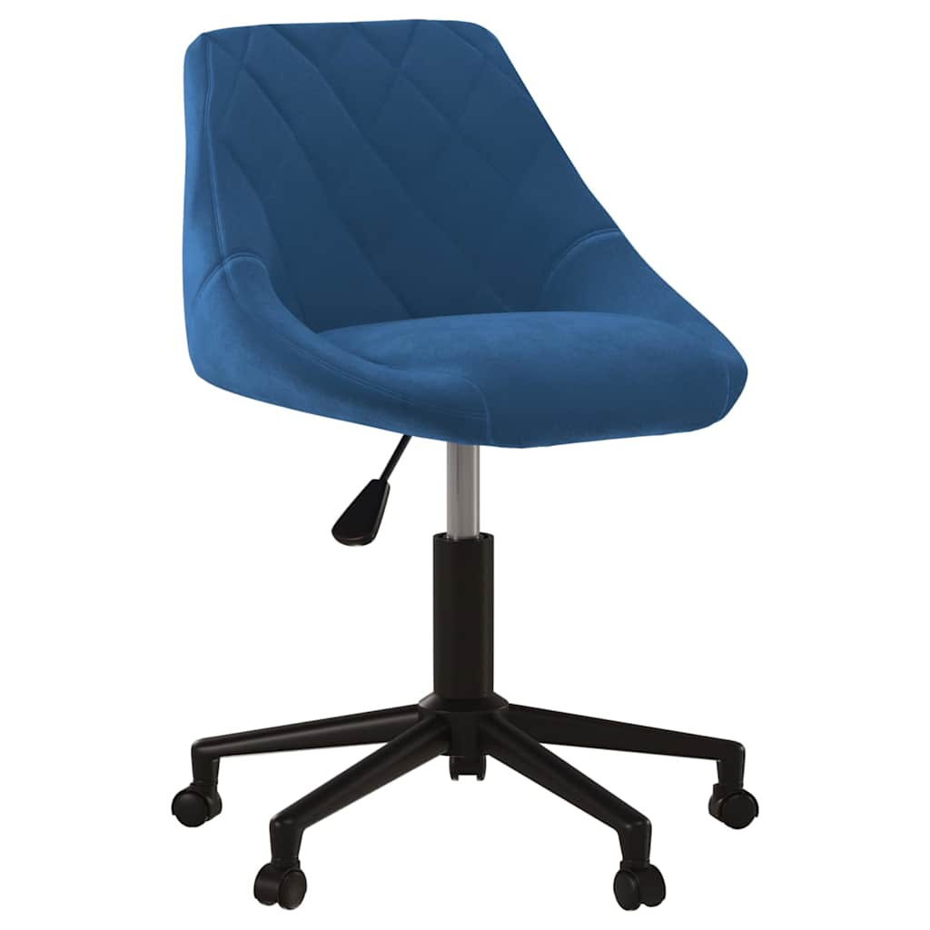 Vidaxl kantoorstoel draaibaar fluweel blauw