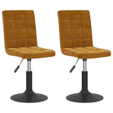 Vidaxl eetkamerstoelen draaibaar 2 st fluweel bruin