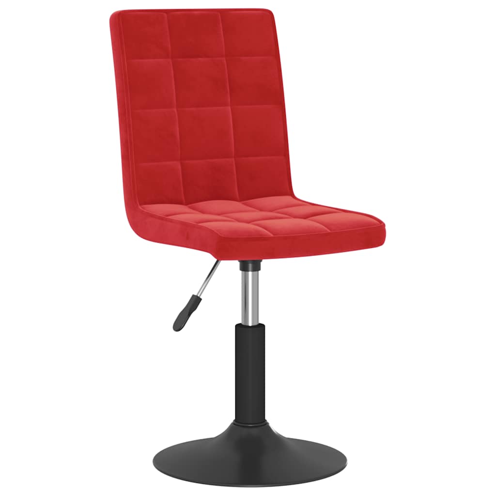 Vidaxl eetkamerstoelen draaibaar 2 st fluweel wijnrood