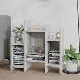 Vidaxl bijzetkast 60x26x60 cm bewerkt hout betongrijs