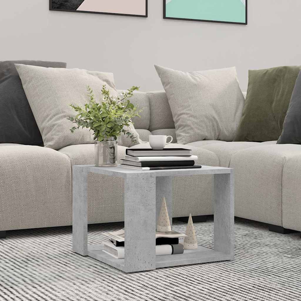 Vidaxl salontafel 40x40x30 cm bewerkt hout betongrijs