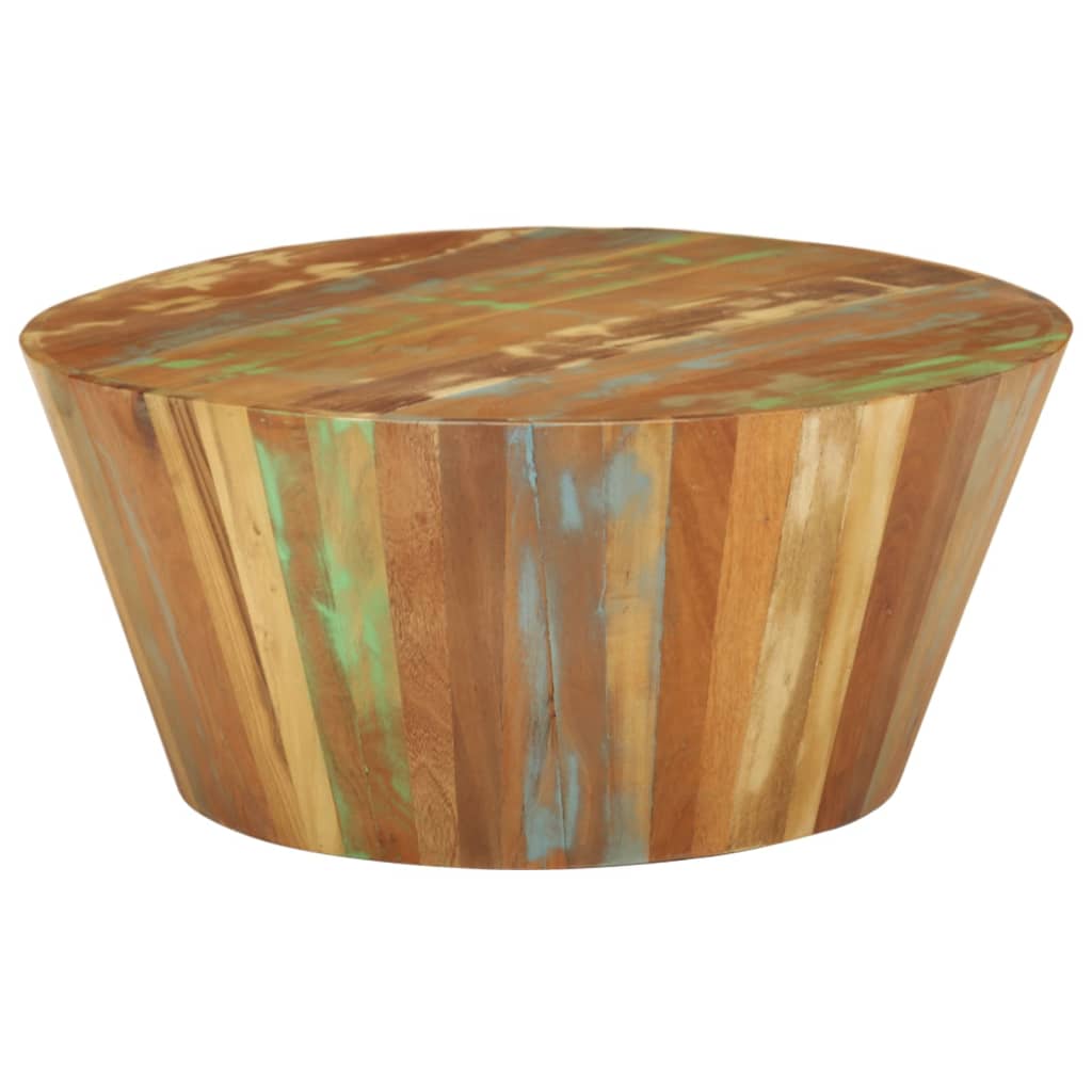 Vidaxl salontafel ø65x31 cm massief gerecycled hout