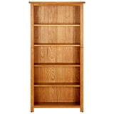 Vidaxl boekenkast met 5 schappen 70x22x140 cm massief eikenhout