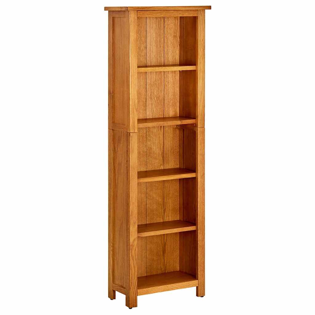 Vidaxl boekenkast met 5 schappen 45x22x140 cm massief eikenhout