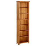 Vidaxl boekenkast met 7 schappen 60x22x200 cm massief eikenhout