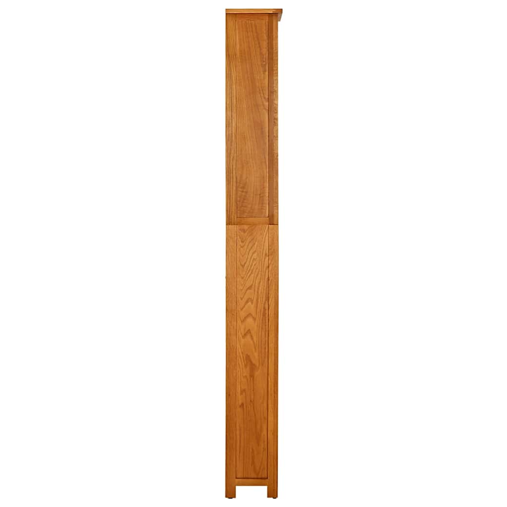 Vidaxl boekenkast met 7 schappen 60x22x200 cm massief eikenhout