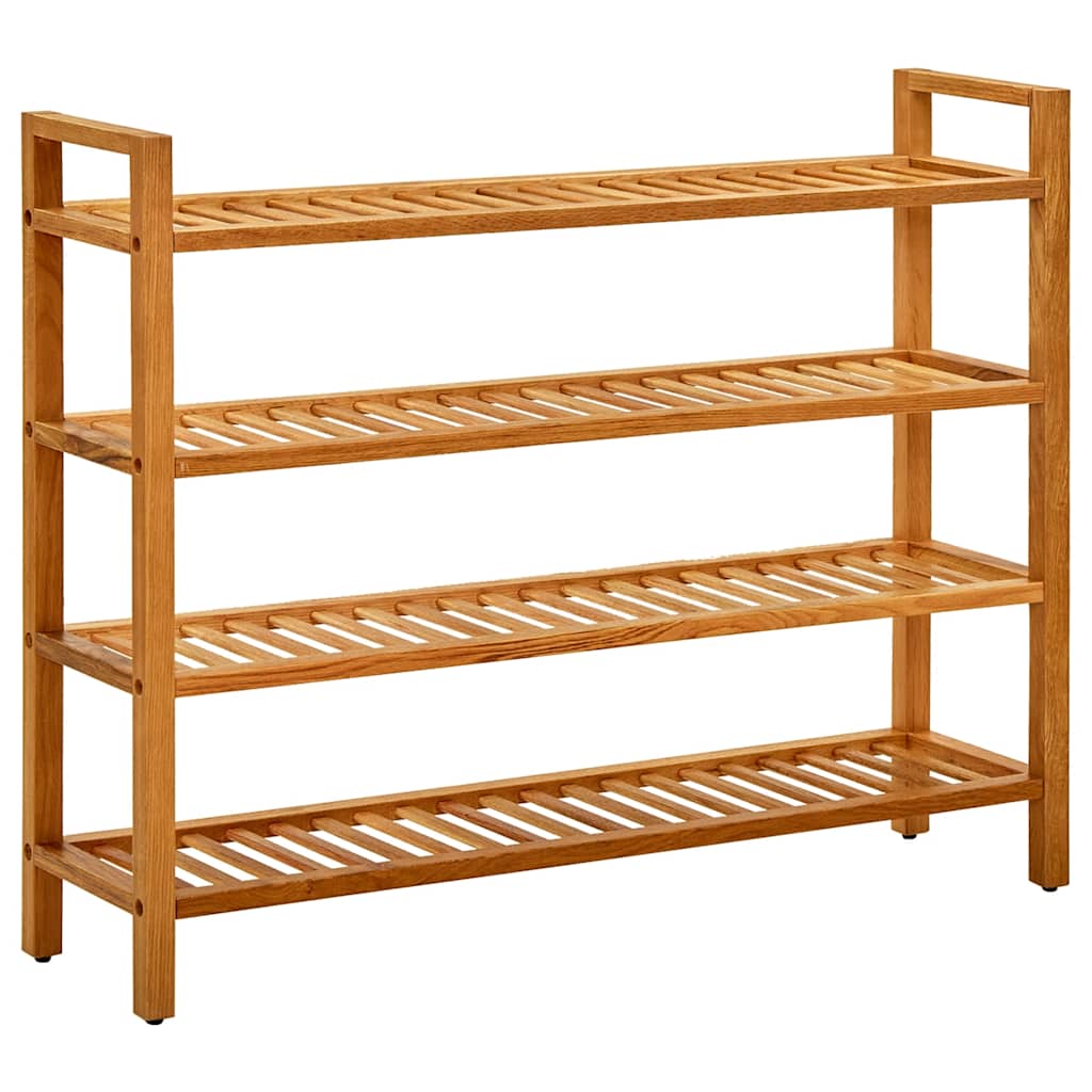 Vidaxl Shoe Rack med 4 hylder 100x27x80 cm solid eg