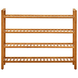 Vidaxl Shoe Rack med 4 hylder 100x27x80 cm solid eg