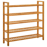 Vidaxl Shoe Rack med 5 hylder 100x27x100 cm solid eg