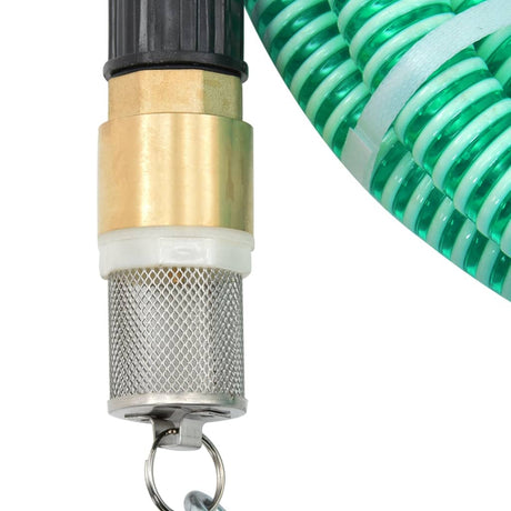 Vidaxl sugende slange med messingkoblinger 1.1 '' 10 M PVC Green