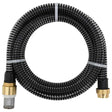 Vidaxl sugende slange med messingkoblinger 1.1 '10 m PVC sort