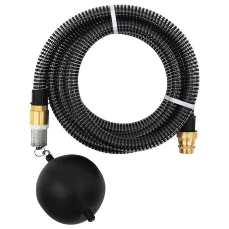 Vidaxl sugende slange med messingkoblinger 1.1 '' 20 m PVC sort