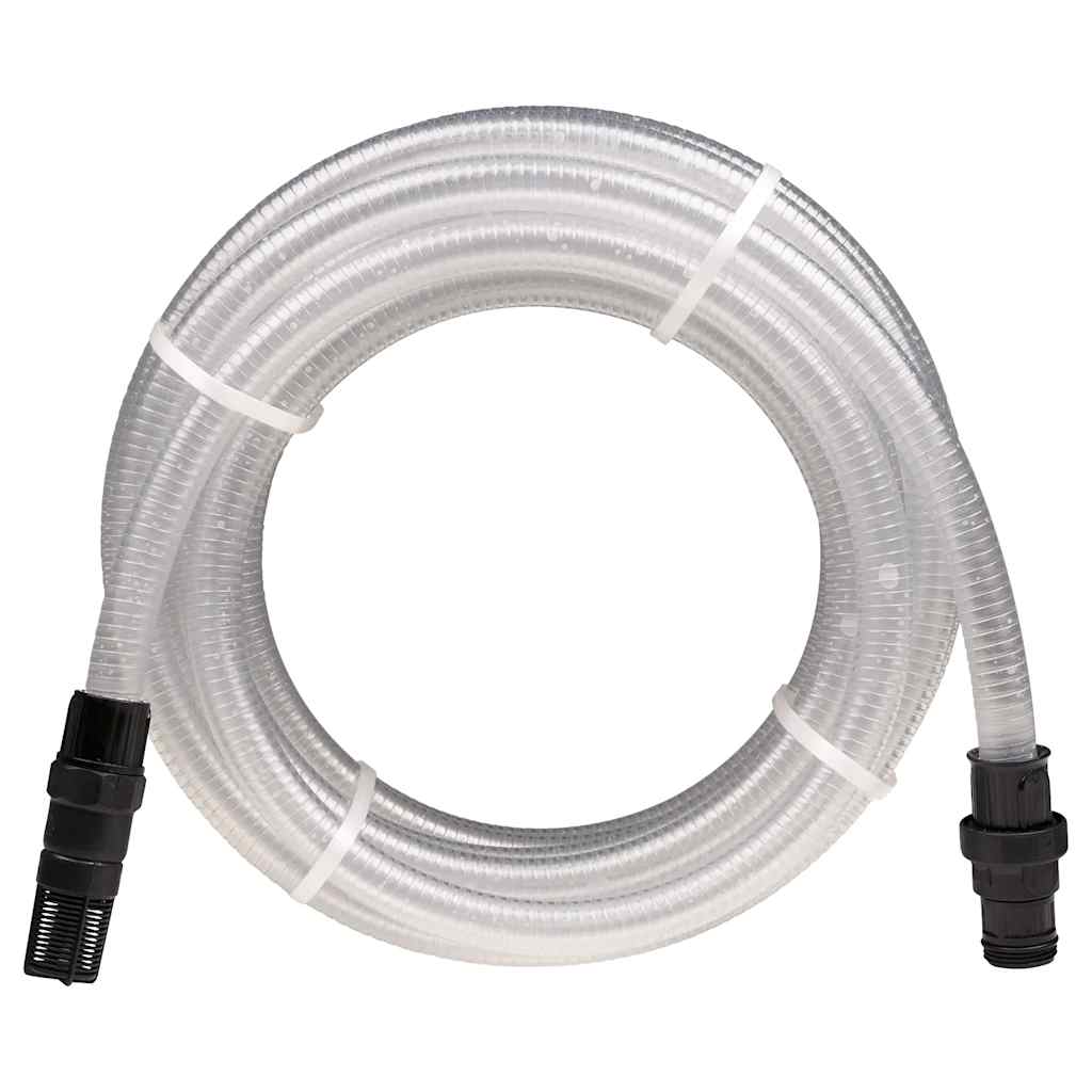 Vidaxl zuigslang met pvc koppelingen 1,1'' 10 m pvc transparant