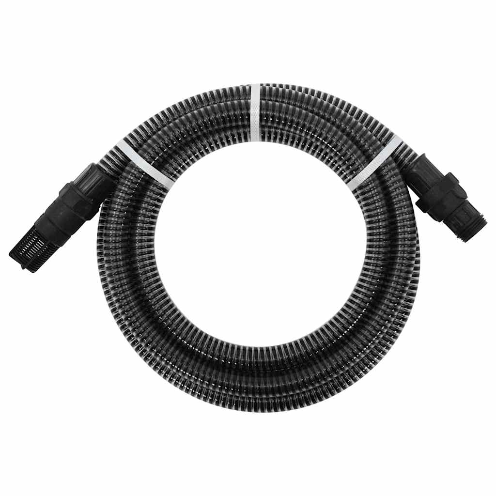 Vidaxl zuigslang met pvc koppelingen 1,1'' 7 m pvc zwart