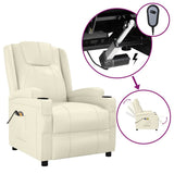 Vidaxl massagestoel elektrisch kunstleer crèmewit